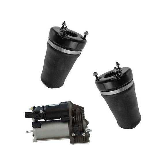 Air Suspension Compressor and Spring Kit 3 Piece - Compatible with 2007 - 2012 Mercedes-Benz GL450 2008 2009 2010 2011