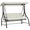 Cream White, variant on Outsunny 3 Seater Patio Swing Chair with Canopy Convertible Porch Swing Bed