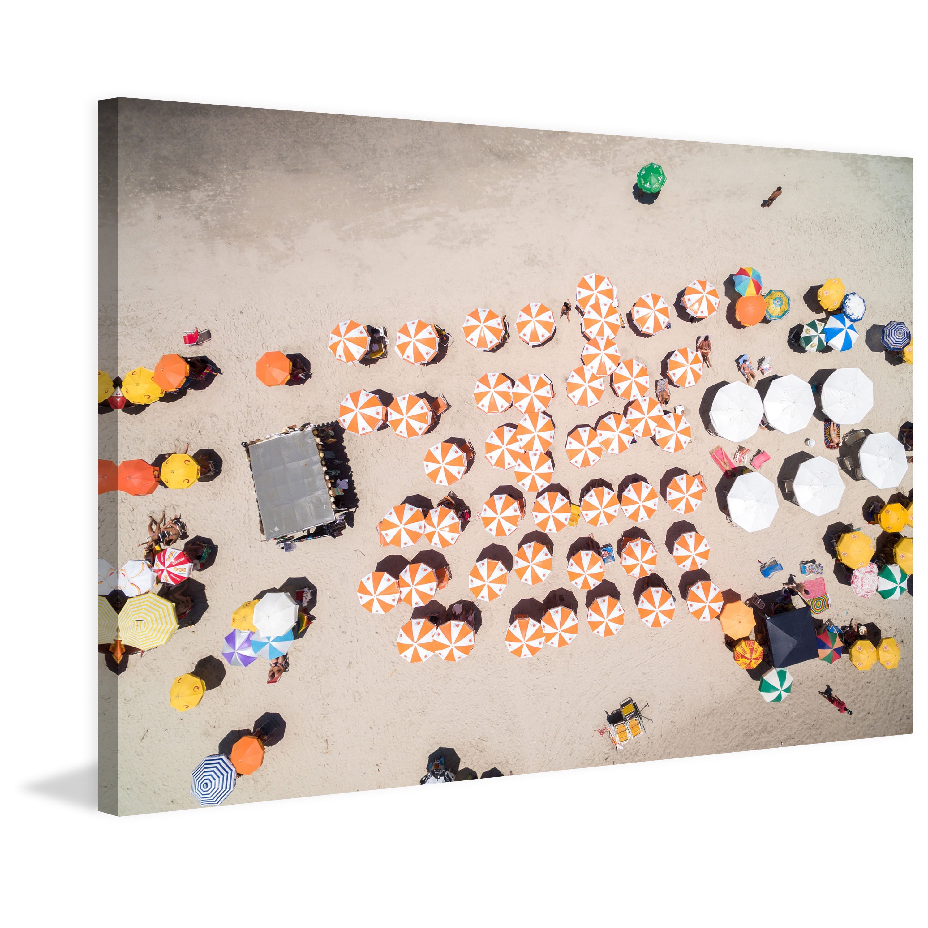 Marmont Hill "Multicolored Umbrellas" Painting Print on Wrapped Canvas