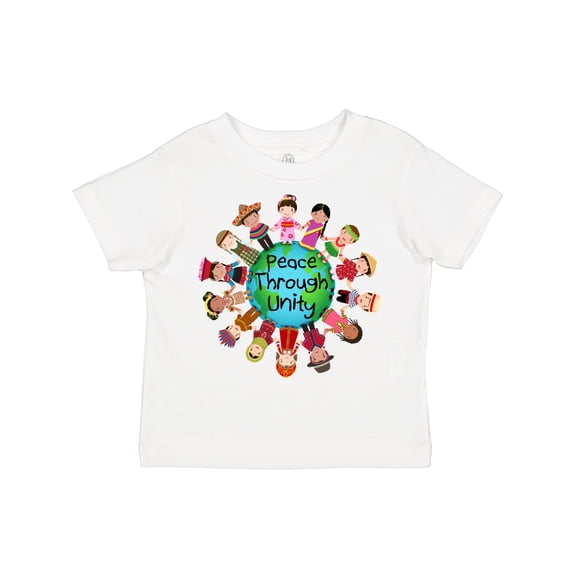 Inktastic Peace Through Unity Boys or Girls Toddler T-Shirt