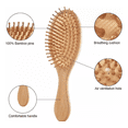 thumbnail image 4 of Juego De Peines Antiestática De Bambú Para Cabello, 6 Piezas Marron, 4 of 4
