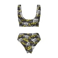 thumbnail image 6 of Rocae White Retro Off-Road Vehicle for Bikini Set for Women Two Piece Sexy High Swimsuits Split Crossover Bikini X-Large, 6 of 9