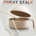 thumbnail image 2 of 1 Set Practical Multi-use Noodle Bowl Large Capacity Ergonomic Plastic Food Bowl for Kitchen Dinner Bowl Beige, 2 of 10