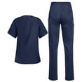 thumbnail image 6 of Strictly Scrubs Women’s Scrub Set – Includes V-Neck Top and Elastic Pant (2X-Large Petite, Navy), 6 of 7