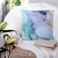 thumbnail image 3 of Purple Teal Golden Marble 16x16 Pillow Covers Set of 2, Abstract Modern Geometric Throw Pillow Covers Decorative Couch Cushion Case, Microfiber Square Pillowcases for Bedroom Car Living Room, 3 of 7