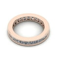 thumbnail image 3 of Natural 3.75Ct Princess Cut Diamond Channel Set Milgrain Women's Anniversary Wedding Eternity Band Ring Solid 14k Rose Gold H SI2, 3 of 3
