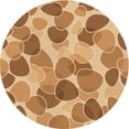 thumbnail image 1 of Ahgly Company Machine Washable Indoor Round Transitional Orange Area Rugs, 6' Round, 1 of 7