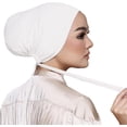 thumbnail image 3 of Mujeres debajo de la bufanda sombrero Hijab Cap musulmán islámico debajo de la bufanda Hijab Cap con cierre de amarre, 3 of 4