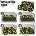 thumbnail image 6 of Xoenoiee Lemon Leaves Print Recliner Sofa Covers Stretch 3 Seater Recliner Couch Covers for 3 Cushion Couch 8 Pieces Washable Reclining Sofa Slipcovers, 6 of 7