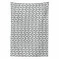 thumbnail image 2 of Baroque Tablecloth, Simplistic Antique Ornament with Monochrome Design and Swirling Motifs, Rectangle Satin Table Cover for Dining Room and Kitchen, 52" X 70", Charcoal Grey and White, by Ambesonne, 2 of 2