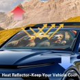 thumbnail image 4 of KUIFORTI Front Windshield Shade Cute Sloth Auto Sunshade for Car Truck SUV-Blocks UV Rays, 66.53" X 34.44" Auto Sun Visor Protector-Keeps Your Vehicle Cool, 4 of 6