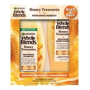 Garnier Whole Blends Honey Treasures Shampoo and Conditioner Set, For Damaged Hair, 1 kit