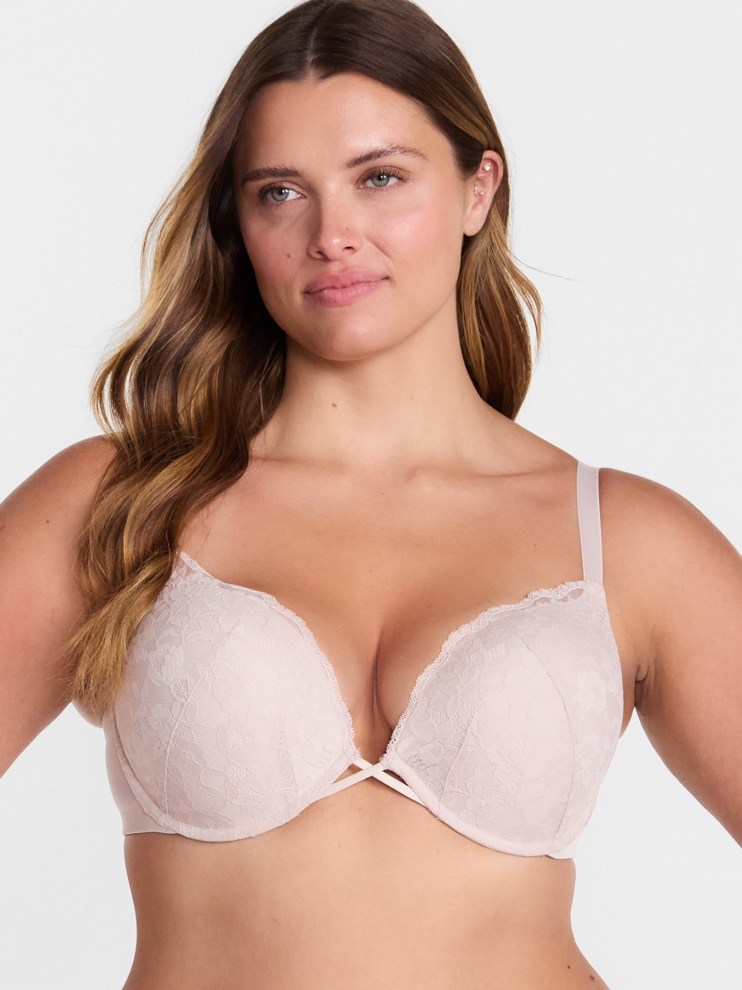 Joyspun Women's Add 2 Sizes Lace Push-Up Bra, Sizes 32A-38C