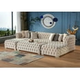 thumbnail image 2 of Portofino Cream Velvet Double Chaise Sectional, 2 of 5