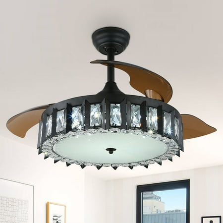 

42 Blade Ceiling Fan with Remote Control and Light Kit Included Black