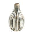 thumbnail image 5 of DecMode 16" Brushed Blue Bamboo Wood Vase with Cream Accents and White Stripes, 5 of 8