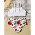 thumbnail image 5 of Toddler Girls Swimsuits Bathing Suits Padded Ruffled Top And Floral Bottoms Swimwear Kids Sunsuit Tankini Suit 7-11 Years, 5 of 6