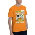 thumbnail image 2 of Level 10 Unlocked Awesome 2011 Men'S Basic Short Sleeve T-Shirt Orange Xx-Large, 2 of 5