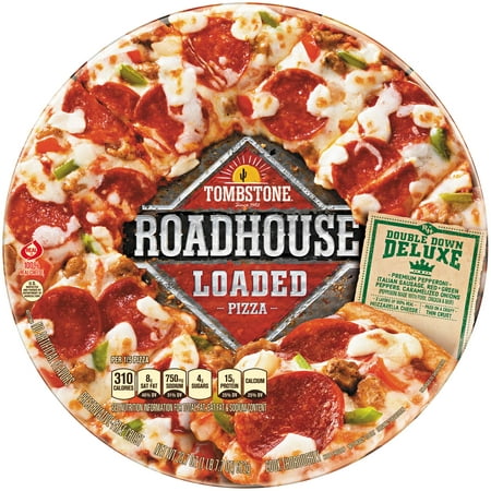 TOMBSTONE ROADHOUSE LOADED Double Down Deluxe Frozen Pizza 23.7 oz. Pack