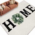 thumbnail image 2 of Rectangle Area Rug 6x9ft,Home Green Eucalyptus Leaves Garland Washable Carpet Non-Slip Runner Accent Rugs Indoor Floor Mat for Bedroom Living Room Decor,Retro Linen, 2 of 9