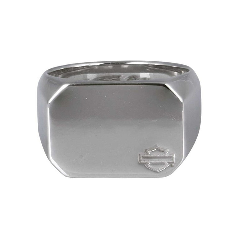 【Harley-Davidson】Modern Edge Bar & Shield シグネットリング Harley-Davidson Men's Modern Edge Bar & Shield Signet Ring