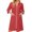 Red(Solid), variant on Robes for Women Zipper Lightweight 3/4 Sleeve Summer Bathrobes for Women Zipper Front Knee Length Plus Size Bathrobe Nightgown with Pockets Light Green XXXL