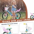 thumbnail image 5 of RULLY 12 inch Girls Bike for Ages 2-4, Kids Bicycle with Training Wheels, Doll Seat & Coaster Brake, Rainbow Macaron Bike, 5 of 10