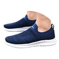 thumbnail image 3 of CAICJ98 Men Sneaker Fashion Knit Walking Shoes Workout Fitness Lightweight Cushion Breathable Casual Shoes Gym Slip On Shoes for Men Blue,9, 3 of 6
