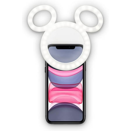 UPC: 0842700179316 | Disney Mickey Mouse Ring Light Selfie Clip On Light for Smartphone White