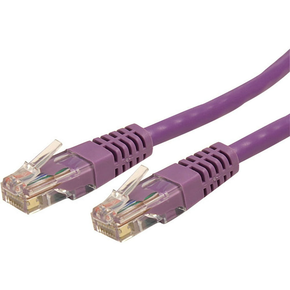 10ft CAT6 Cable, Purple Molded Gigabit, 100W PoE