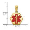 thumbnail image 2 of 14k Yellow Gold Enameled Medical Disk Pendant, 2 of 4