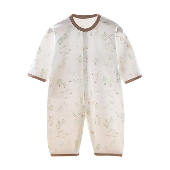 THDHVS Newborn Boy Clothes,Newborn Onesies,Baby Bag Fart Clothes Summer Thin Cotton Belly Protection Baby Jumpsuit Summer Clothes Newborn Clothes Coffee 6-9 Months