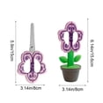 thumbnail image 3 of HuiXinOu Back To School Flower Shaped Scissors Foldable Standing Handmade Cute Cartoon Paper Cutting Scissors For Students Office Supplies Home Use, 3 of 6