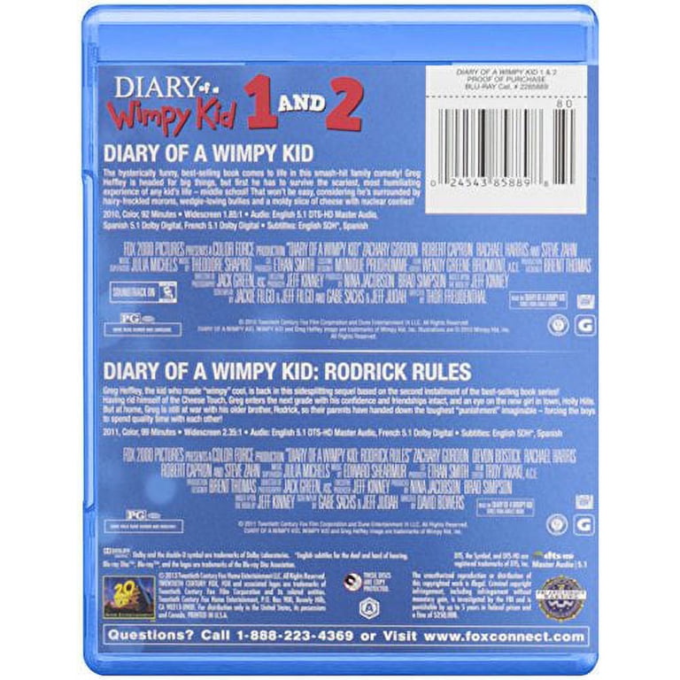 Diary of a Wimpy Kid 1 & 2 (Blu-ray) - Walmart.com