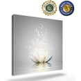 thumbnail image 6 of Canvas Print Wall Art for Bathroom Kitchen Wall Decor Abstrat Lotus Arts Picture Painting Contemporary Artwork Stretched and Framed for Bedroom 16x16in, 6 of 6