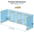 thumbnail image 7 of Timate U4 U Shape Garment Rack Heavy Duty Clothes Rack, Expandable Industrial Pipe Clothing Rack Wall Mounted Closet Extra Large Closet Rack Walk in Closet System, Closet Kit Gold, 7 of 7