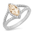 thumbnail image 7 of Halo Engagement Ring for Women - 1.2ct Natural Morganite in 14K White Gold Promise Ring, 7 of 7