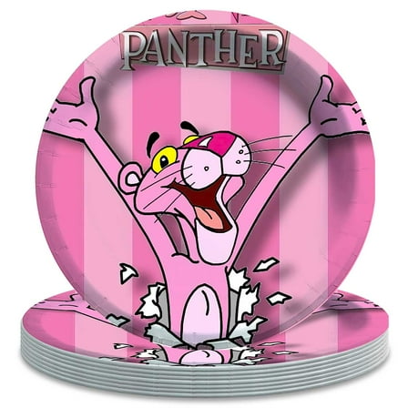 The Pink Panther Pirates Plates Party Supplies Birthday Dinnerware Decorations Tableware Disposable 16pcs