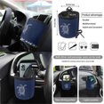 thumbnail image 5 of Yuyamidu Sea Turtle Car Seat Cover Set of 15 Blue Steering Wheel Cover Seatbelt Shoulder Pad Coasters Garbage Bins Rear View Mirror Cover Keychain Air Vent Storage Pouch Universal Fit, 5 of 7