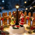 thumbnail image 5 of Light Up Christmas Mini Village Resin Figurine with Glowing Street Lamp - Holiday Desktop Ornament for Home and Office Decoration, Festive Photo Props & Christmas Gift, 5 of 6