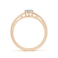 thumbnail image 2 of ANGARA Natural Classic Round Aquamarine Solitaire Bypass Ring in 14K Rose Gold for Women (Size-4mm) | March Birthstone, Birthday, Anniversary, Jewelry Gift for Women | Natural Aquamarine Ring, 2 of 9