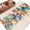 Orange Red Teal, variant on 5'x8' Area Rugs, Coastal Indoor Outdoor Area Rug for Living Room Bedroom, Summer Beach Starfish Coral Shell Nautical Washable Bathroom Rugs Kitchen Floor Carpet Mats Home Decor Aesthetic