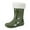 Green, variant on AUXDIQ Wellington Boots Women Mid-calf Wellies Waterproof Rain Boots Outdoor Garden Shoes