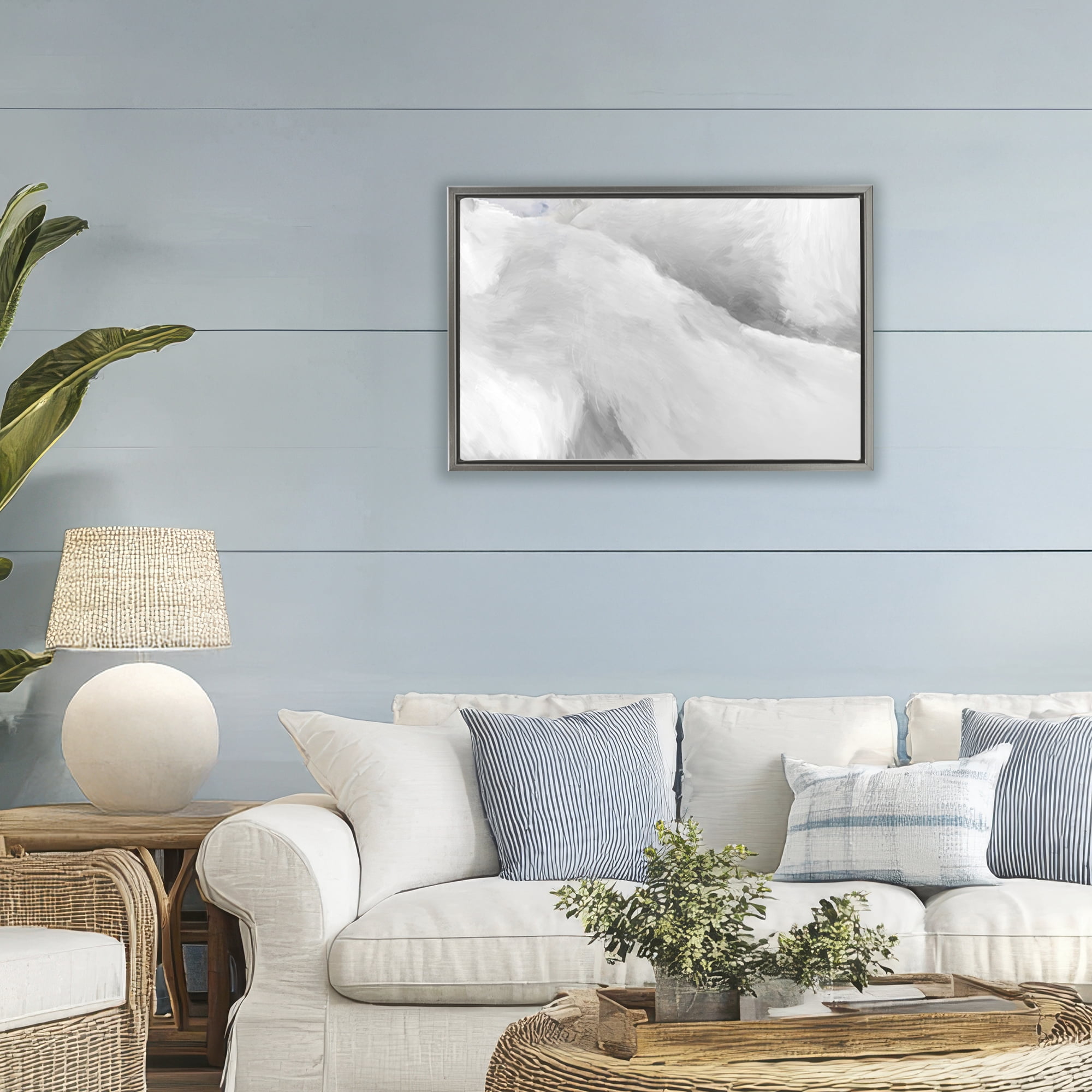 Stupell Industries Black Naped Tern Gray Framed Floater Canvas Wall Art, design by Porter Hastings