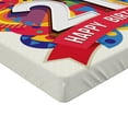 thumbnail image 2 of Ambesonne Colorful Fitted Sheet, Happy Birthday Image, Twin Size, Multicolor, 2 of 3