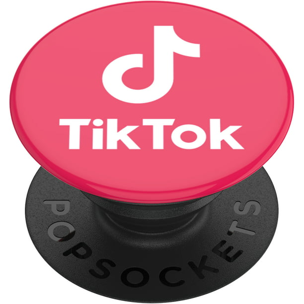 PopSockets Grip with Swappable Top for Cell Phones, PopGrip TikTok Red