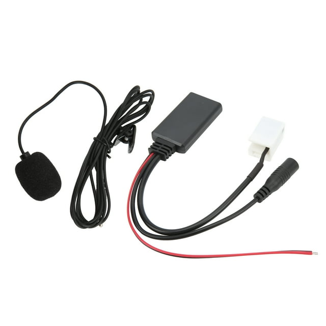 IN Cable, Durable Stereo Adapter ABS For Car With Microphone