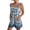 Blue, variant on Floral Print Rompers for Women Sleeveless Casual Loose Fit Rompers Scoop Neck Adjustable Straps Summer Vacation One Piece Outfits with Pockets Light Blue XL