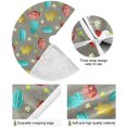 KXMDXA Easter Tree Skirt Colorful Eggs Bunny Xmas Christmas Tree Skirt