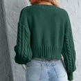 thumbnail image 4 of Aayomet Cardigan For Women Long Cardigan Sweaters for Women Open Front Button Down Knit Ribbed Cardigans Outfits,Green S-XXL, 4 of 5